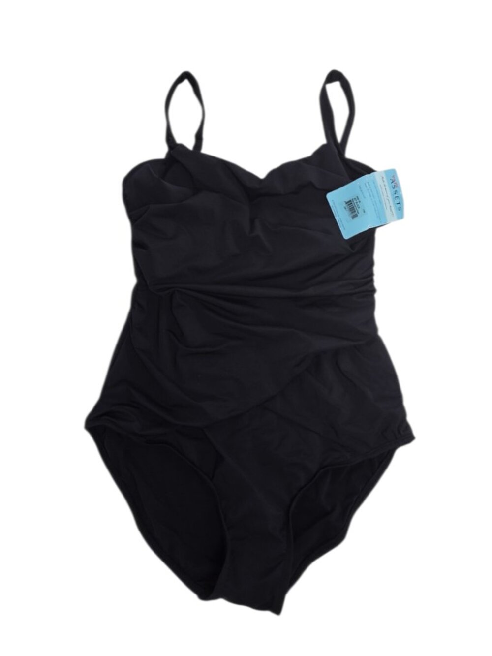 SPANX Love Your Assets Wrap Around One Piece Swimsuit, Black, Flattering, Sz XL